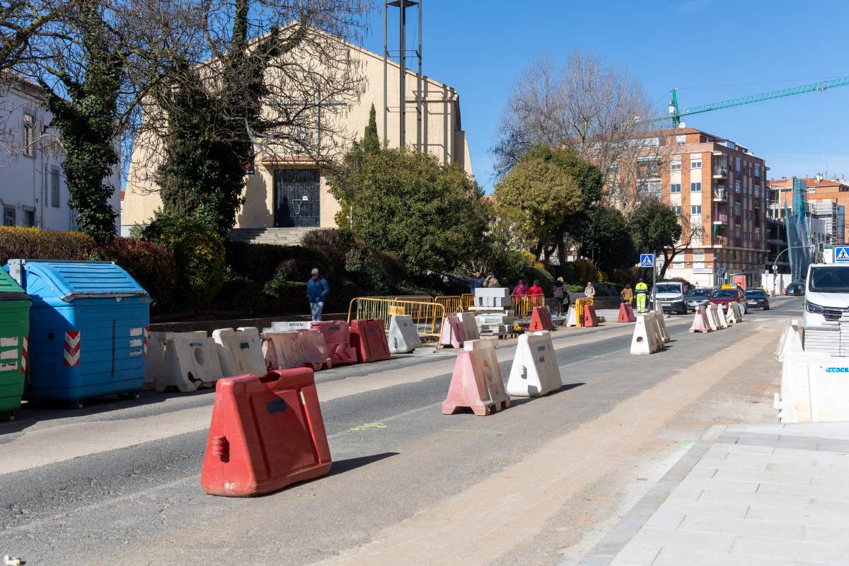 Obras en la carretera de Ledesma