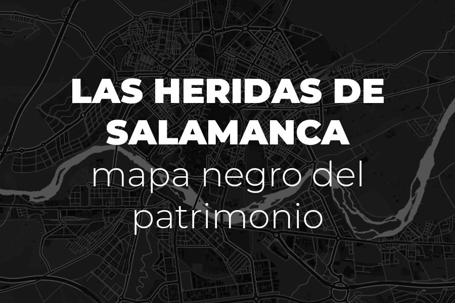 Mapa negro del patrimonio de Salamanca Mapa negro del patrimonio de Salamanca