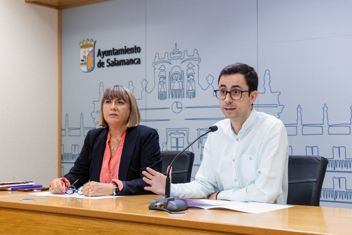 María García y José Luis Mateos, durante la rueda de prensa