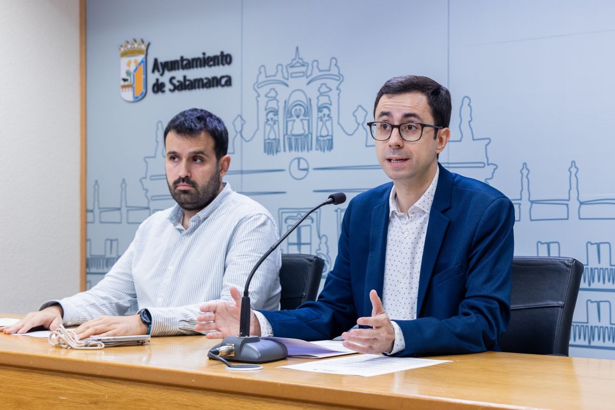 Álvaro Antolín y José Luis Mateos, durante la rueda de prensa