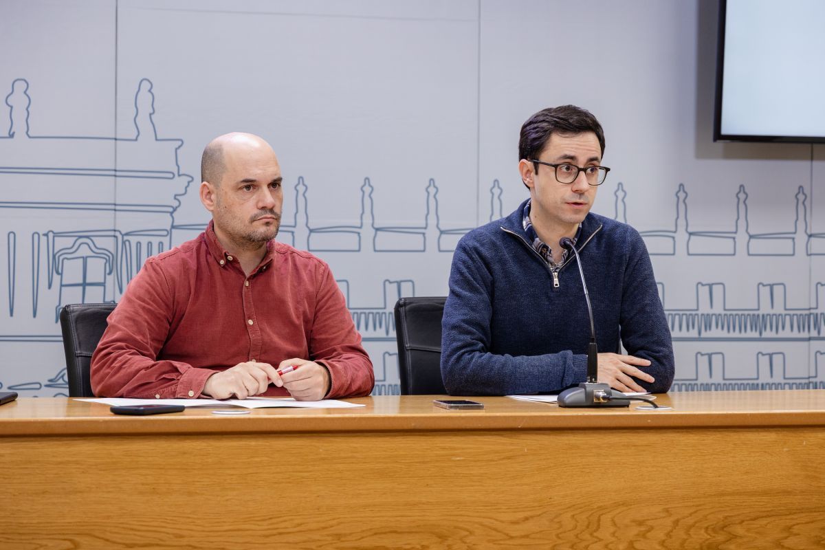 Chema Collados y José Luis Mateos, durante la rueda de prensa