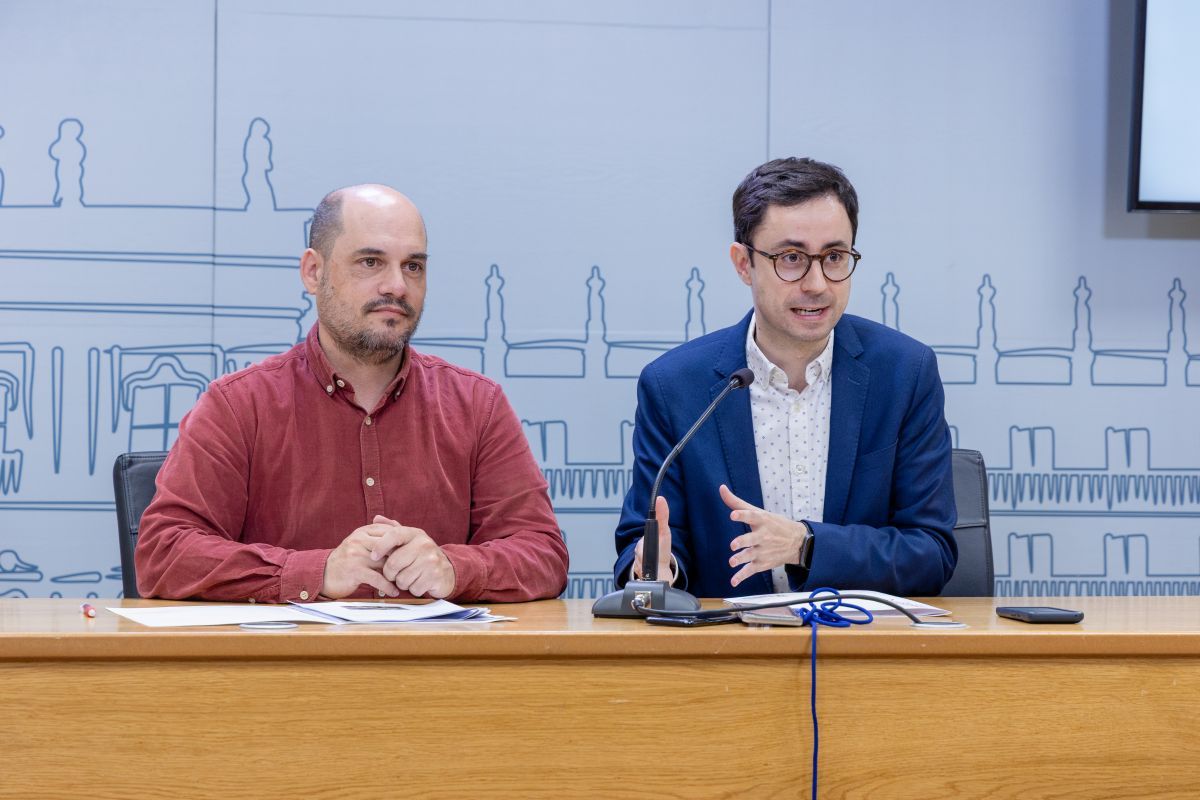 Chema Collados y José Luis Mateos, durante la rueda de prensa